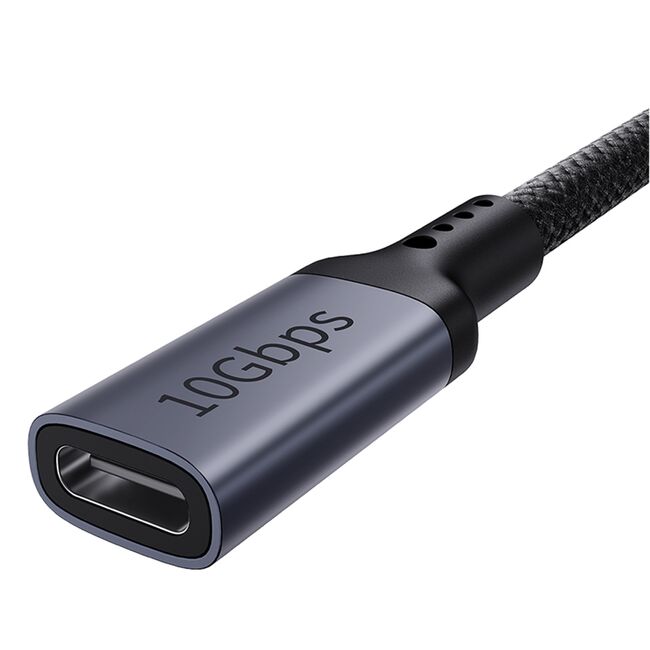 Cablu de date type-c tata la type-c mama, 4k@60hz, pd100w, 10gbps, 0.5m Baseus, negru, B0063370C111-00