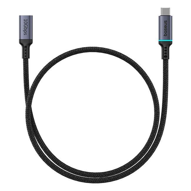 Cablu de date type-c tata la type-c mama, 4k@60hz, pd100w, 10gbps, 0.5m Baseus, negru, B0063370C111-00