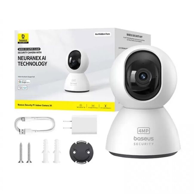 Camera securitate interior 3K Baseus P1, S0TV012132, alb