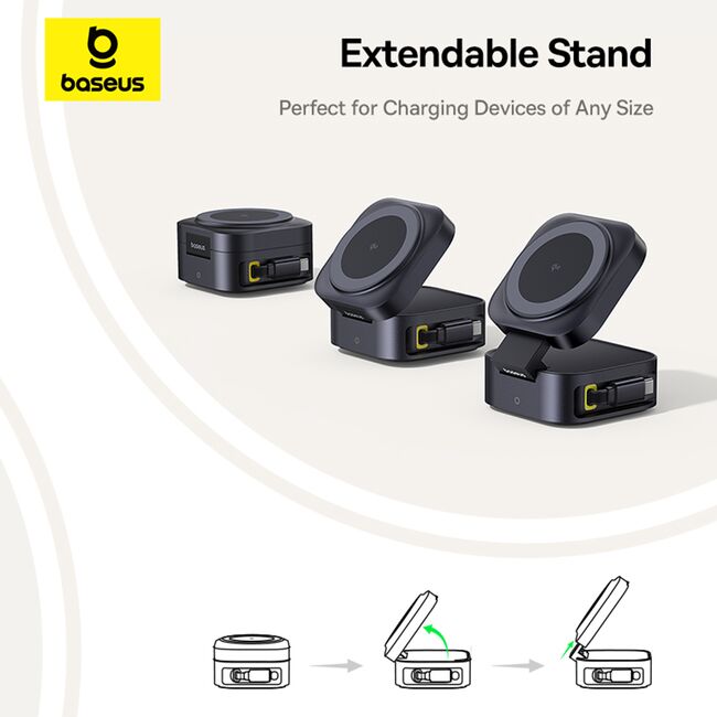 Statie incarcare Fast Charging Baseus PicoGo 2in1 Fast Charger, cu cablu Type-C la Type-C, 67W, P10276800123-00