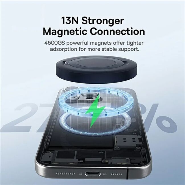 Incarcator wireless magnetic Qi2 Baseus, negru, P10273300121-02