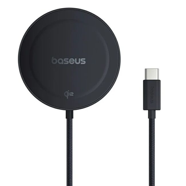 Incarcator wireless magnetic Qi2 Baseus, negru, P10273300121-02