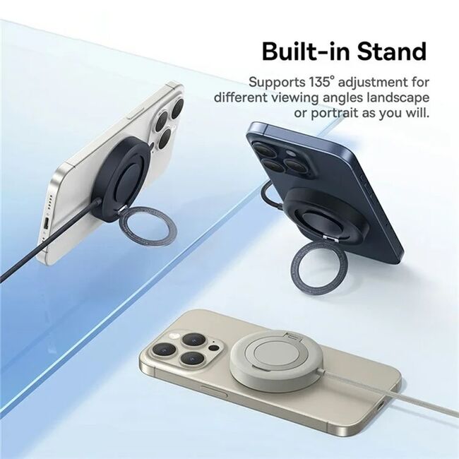 Incarcator wireless magnetic Qi2 Baseus, negru, P10273300121-02