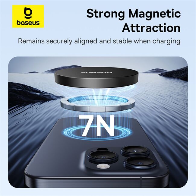 Incarcator wireless Baseus Simple Mini4 Air, 15W, negru, P10278200111-00