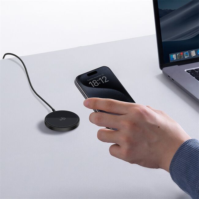 Incarcator wireless Baseus Simple Mini4 Air, 15W, negru, P10278200111-00
