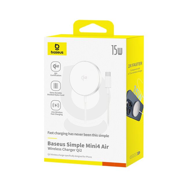 Incarcator wireless Baseus Simple Mini4 Air, 15W, gri, P10278200S11-00