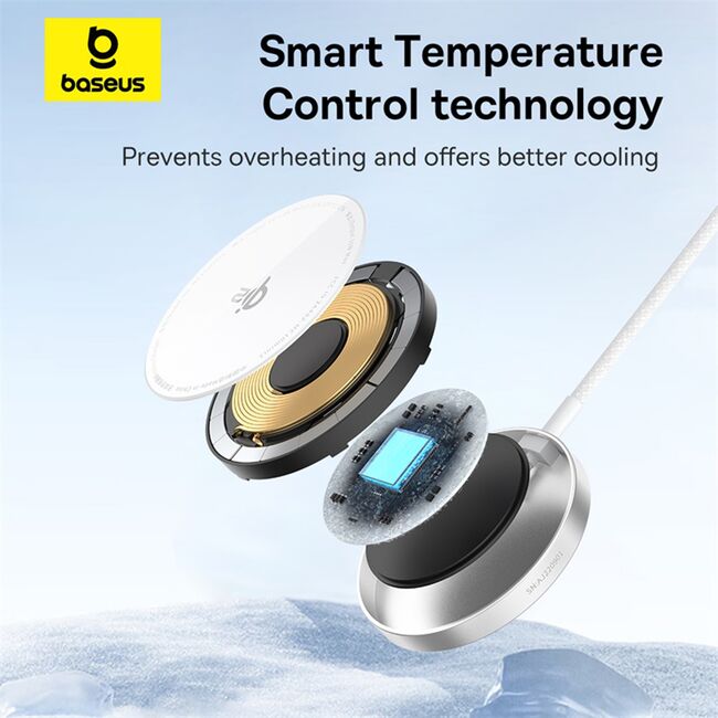 Incarcator wireless Baseus Simple Mini4 Air, 15W, gri, P10278200S11-00