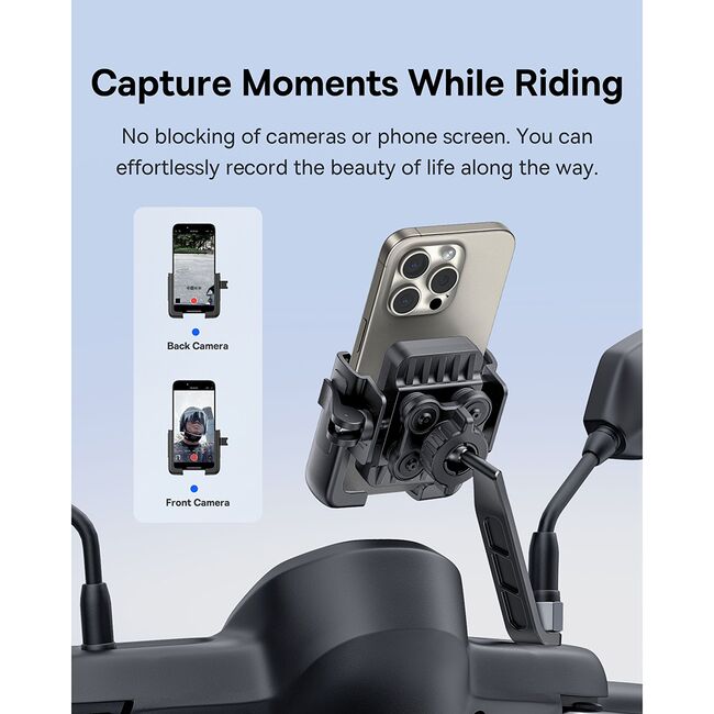 Suport telefon motocicleta 5.7 - 7.2" Baseus, C40572301111-01