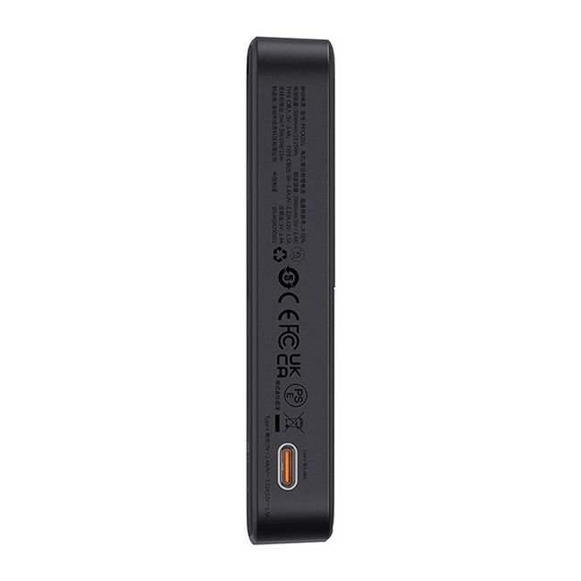 Baterie externa Baseus - power bank magpro magnetic ppcxz05 (p10064101123-00) - usb-c, 5000mah, 20w, magsafe, cable type-c, 3a, 30cm - negru