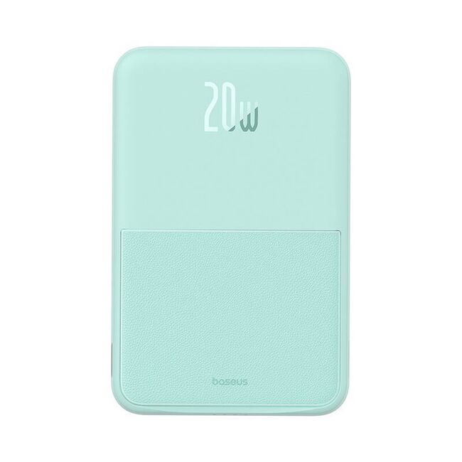 Baterie externa Baseus - power bank magpro magnetic ppcxz05 (p10064101333-00) - usb-c, 5000mah, 20w, magsafe, cable type-c, 3a, 30cm - mint