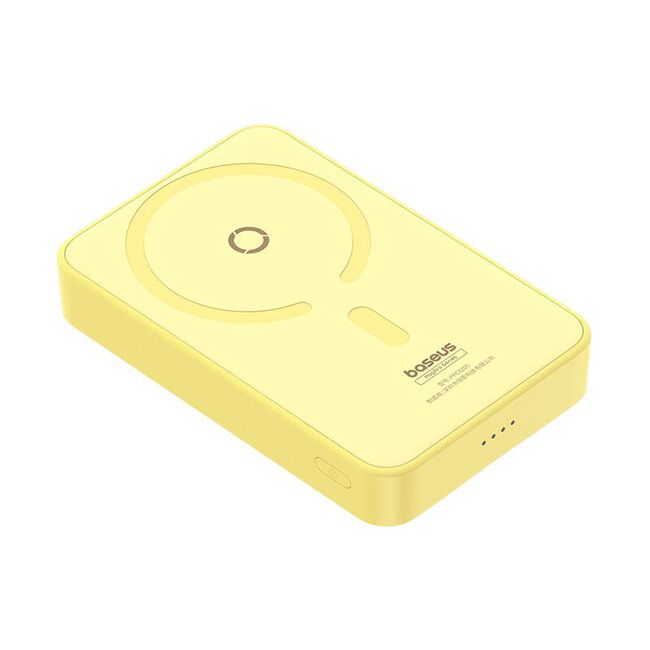 Baterie externa Baseus - power bank magpro magnetic ppcxz05 (p10064101y23-00) - usb-c, 5000mah, 20w, magsafe, cable type-c, 3a, 30cm - galben