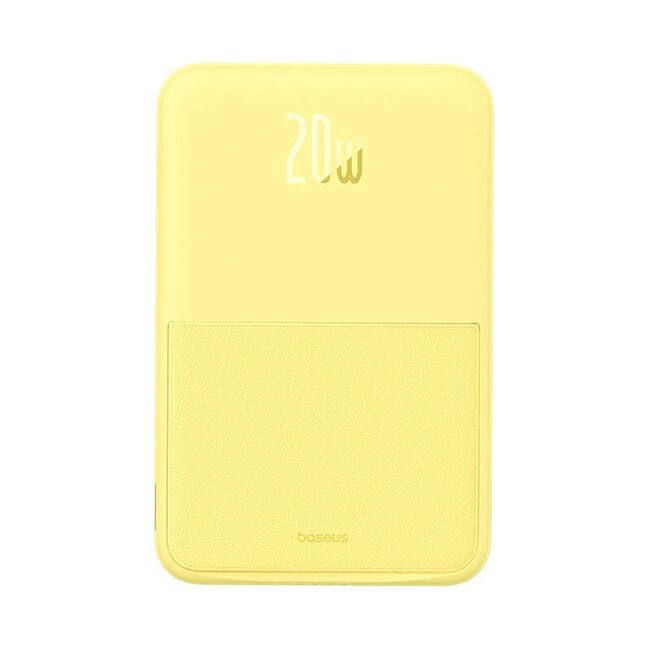 Baterie externa Baseus - power bank magpro magnetic ppcxz05 (p10064101y23-00) - usb-c, 5000mah, 20w, magsafe, cable type-c, 3a, 30cm - galben