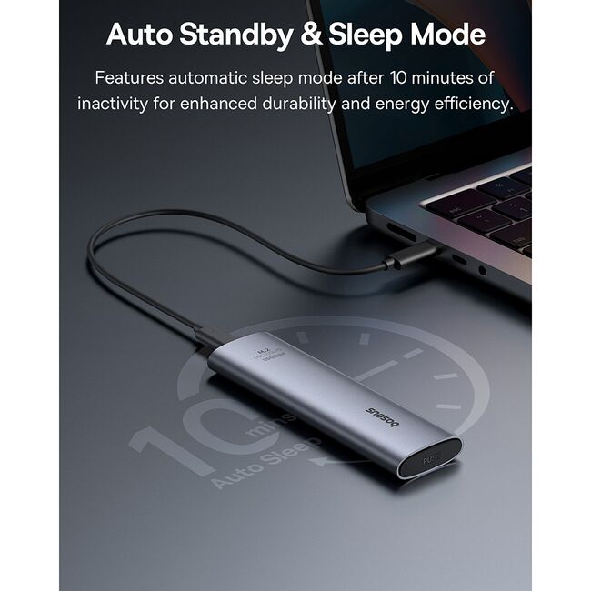 Carcasa SSD USB 3.2, 10Gbps, 1G Read/Write, M.2NVME Compatible Baseus, B00760600811-01