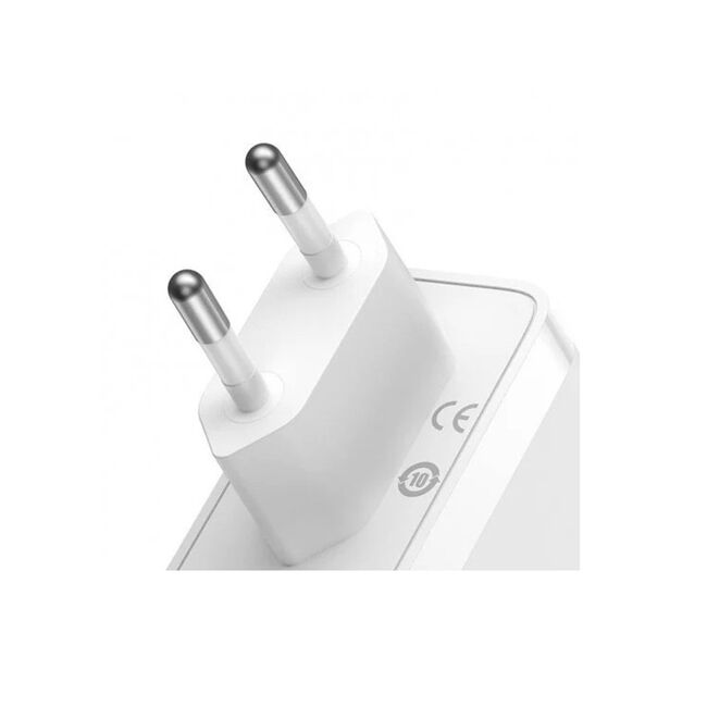 Incarcator priza Fast Charge 3in1 Baseus GaN5 Pro, 140W cu cablu type-c la type-c, 1m, alb