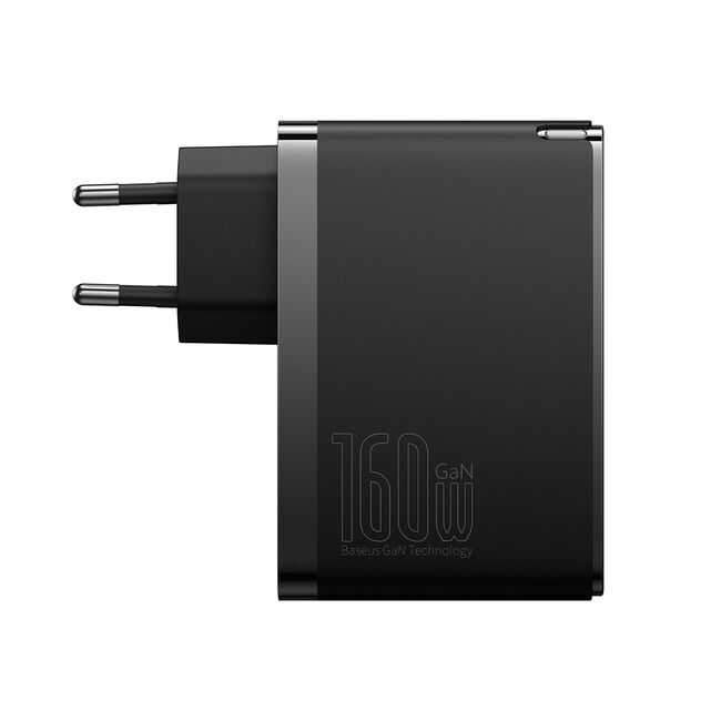 Incarcator priza tip C USB Baseus GaN5 Pro Digital, 160W 2xType-C, USB, 160W, cu Cablu Type-C, 240W, negru