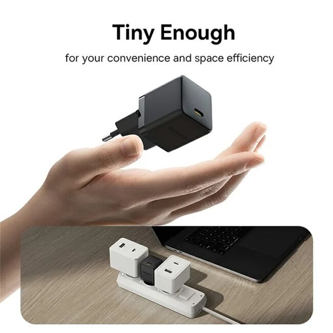 Incarcator Fast Charging Type-C Baseus Palm cu cablu type-c la type-c PD 20W, P10111602113-01