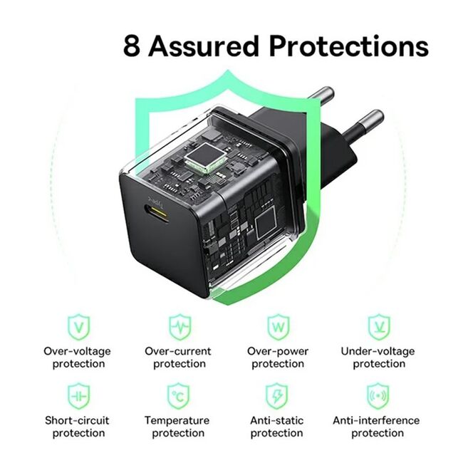 Incarcator Fast Charging Type-C Baseus Palm cu cablu type-c la type-c PD 20W, P10111602113-01