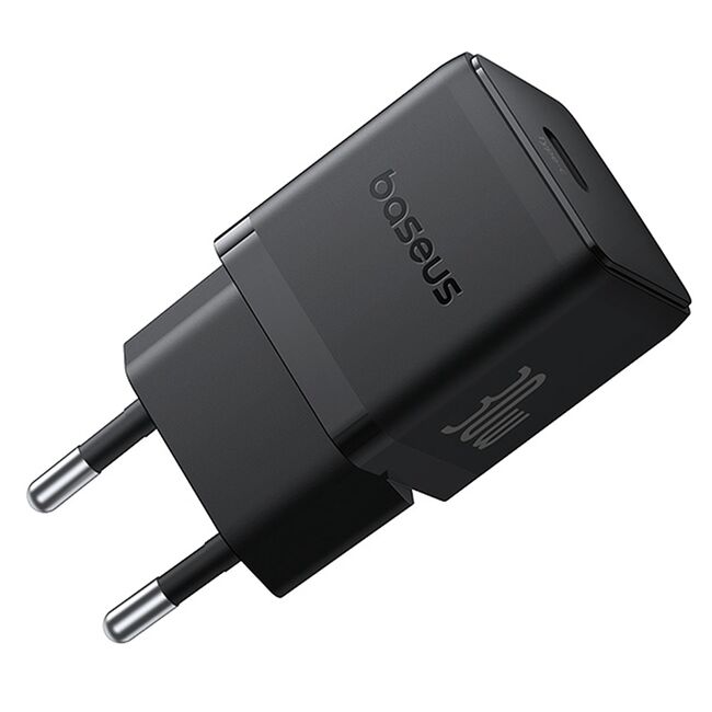 Incarcator priza Baseus - wall charger palm (p10111605113-01) - fast charger, cu cablu type-c la type-c, 30w, 5v/3.0a, 1m - cluster black