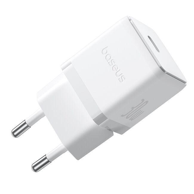 Incarcator priza Baseus - wall charger palm (p10111605213-00) - fast charger, type-c, pd 30w, 5v/3a- moon white