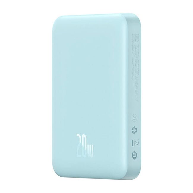 Baterie externa Baseus - power bank magnetic mini (ppcx110103) - usb-c, magsafe, 10000mah, 20w, with cable type-c, 3a, 30cm - bleu