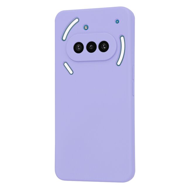 Husa pentru  Nothing Phone (3a) Liquid Silicone, subțire, captusita cu microfibra, anti amprentă, protectie cameră foto, Lavanda