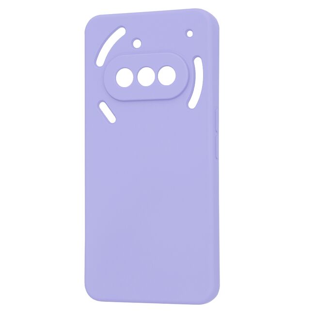 Husa pentru  Nothing Phone (3a) Liquid Silicone, subțire, captusita cu microfibra, anti amprentă, protectie cameră foto, Lavanda