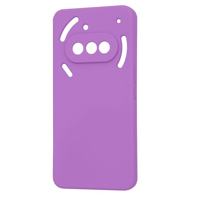 Husa pentru  Nothing Phone (3a) Liquid Silicone, subțire, captusita cu microfibra, anti amprentă, protectie cameră foto, Mov