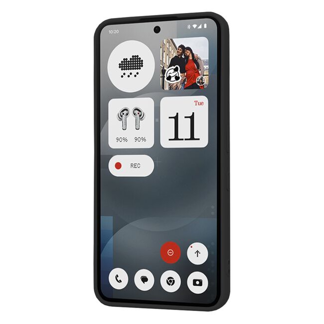 Husa pentru  Nothing Phone (3a) Liquid Silicone, subțire, captusita cu microfibra, anti amprentă, protectie cameră foto, Negru
