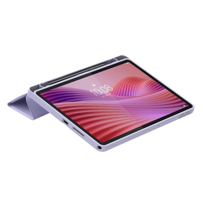 Husa pentru Lenovo Tab 10.1 2025 TB311 Soft Shell cu functie wake-up/sleep si compartiment pentru stylus, tip stand - Lavanda