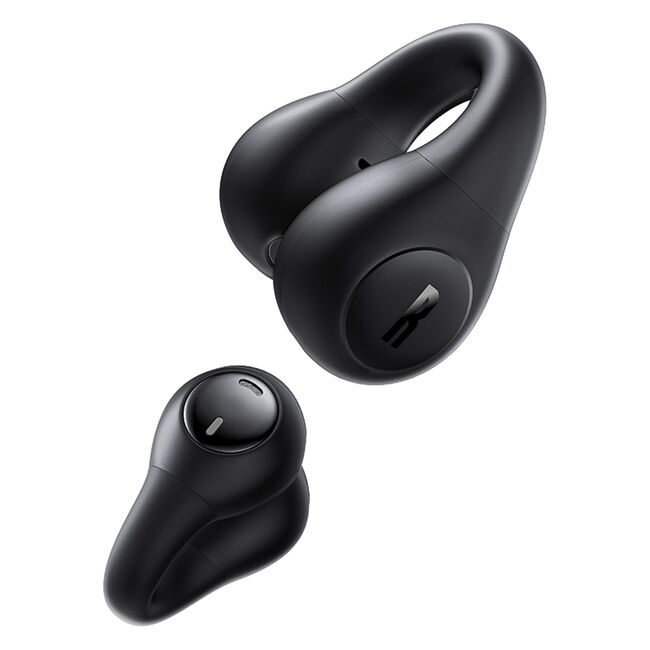 Casti Baseus - wireless earbuds bass 15 clip (a00079500113-00) - true wireless, enc, bluetooth 5.4, open-ear, usb-c - cluster black