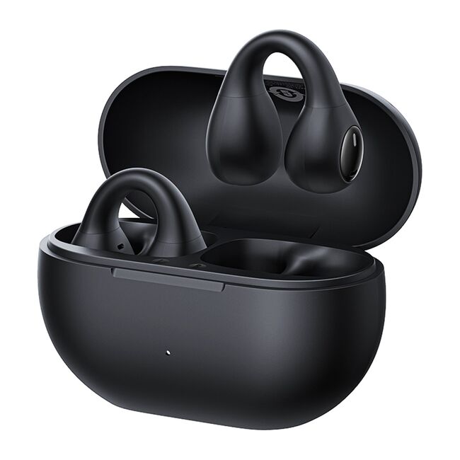 Casti Baseus - wireless earbuds bass 15 clip (a00079500113-00) - true wireless, enc, bluetooth 5.4, open-ear, usb-c - cluster black