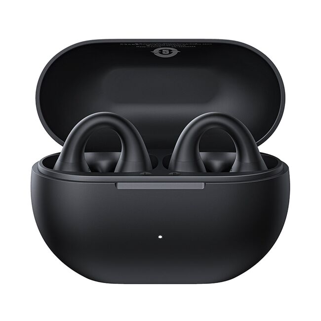 Casti Baseus - wireless earbuds bass 15 clip (a00079500113-00) - true wireless, enc, bluetooth 5.4, open-ear, usb-c - cluster black