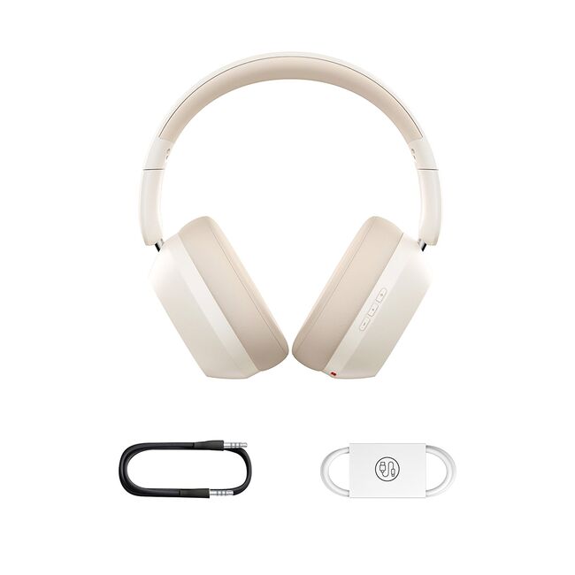 Casti Baseus - wireless headphones bass 35 max (a00070800221-00) - on-ear, bluetooth 5.3, sound isolation, foldable - stellar white