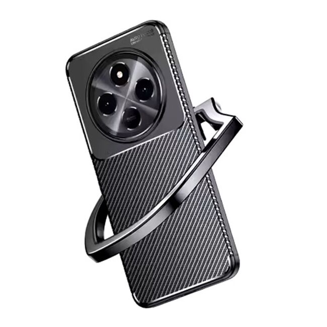 Husa de protectie pentru  Xiaomi 15 Ultra Auto Focus Slim, Anti-Scratch, cu fibra de carbon si protectie lentile - Negru denim