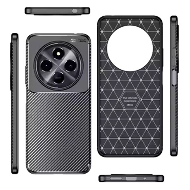 Husa de protectie pentru  Xiaomi 15 Ultra Auto Focus Slim, Anti-Scratch, cu fibra de carbon si protectie lentile - Negru denim