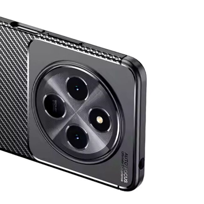 Husa de protectie pentru  Xiaomi 15 Ultra Auto Focus Slim, Anti-Scratch, cu fibra de carbon si protectie lentile - Negru denim