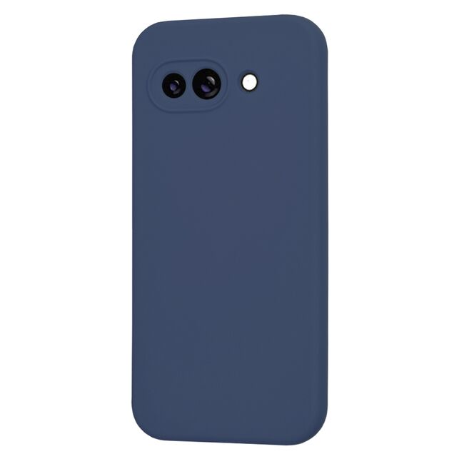 Husa pentru  Google Pixel 9A Liquid Silicone, subțire, captusita cu microfibra, anti amprentă, protectie cameră foto, Albastru