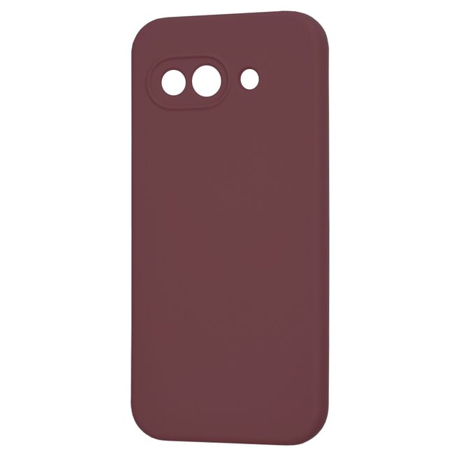 Husa pentru  Google Pixel 9A Liquid Silicone, subțire, captusita cu microfibra, anti amprentă, protectie cameră foto, Bordeaux