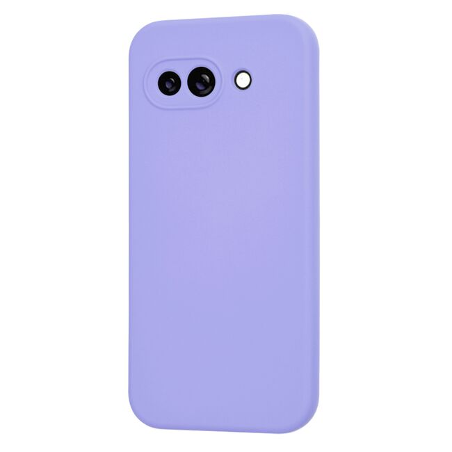 Husa pentru  Google Pixel 9A Liquid Silicone, subțire, captusita cu microfibra, anti amprentă, protectie cameră foto, Lavanda