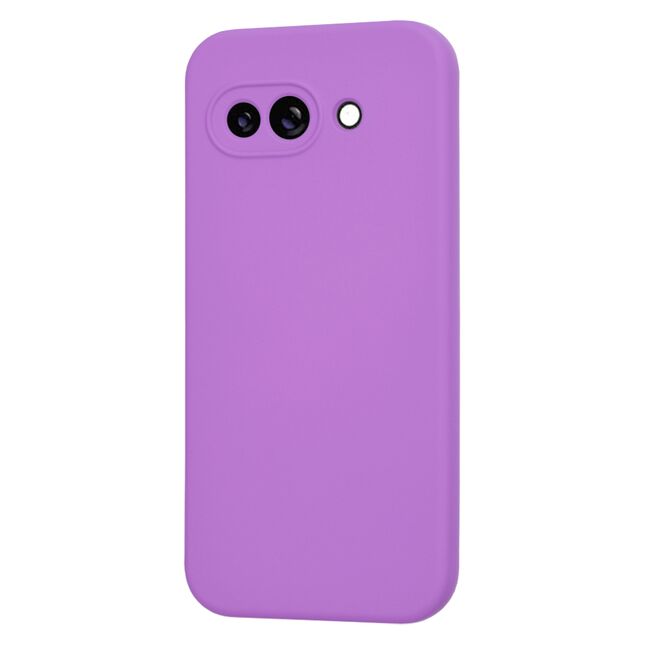 Husa pentru  Google Pixel 9A Liquid Silicone, subțire, captusita cu microfibra, anti amprentă, protectie cameră foto, Mov
