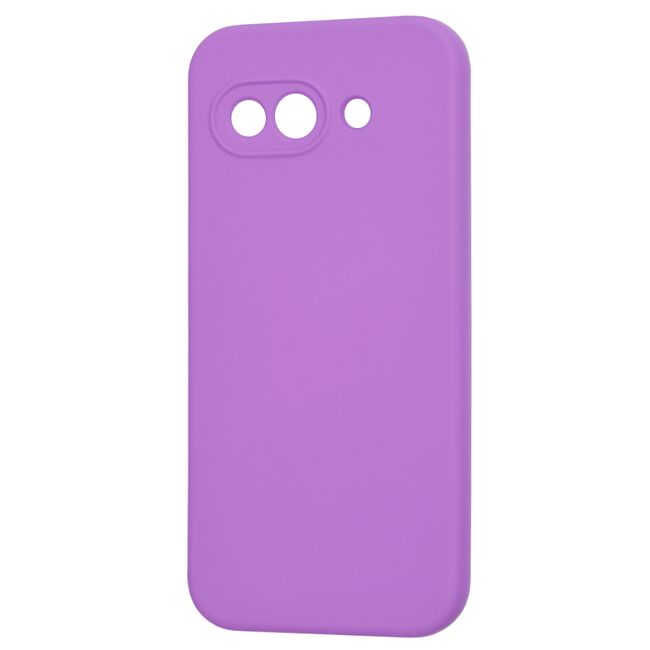 Husa pentru  Google Pixel 9A Liquid Silicone, subțire, captusita cu microfibra, anti amprentă, protectie cameră foto, Mov