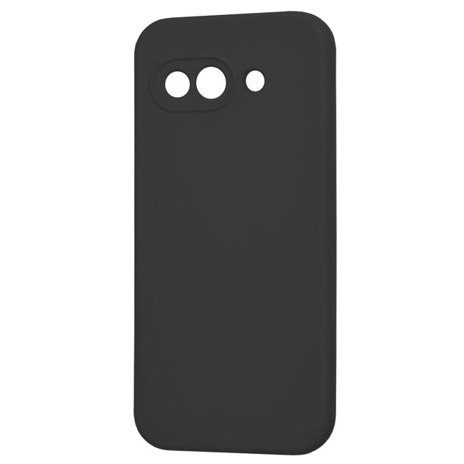 Husa pentru  Google Pixel 9A Liquid Silicone, subțire, captusita cu microfibra, anti amprentă, protectie cameră foto, Negru