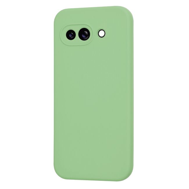Husa pentru  Google Pixel 9A Liquid Silicone, subțire, captusita cu microfibra, anti amprentă, protectie cameră foto, Verde deschis