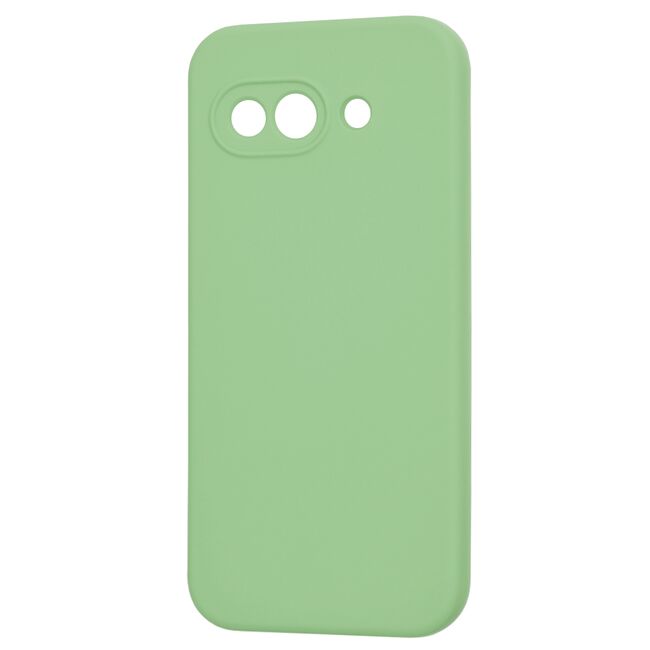 Husa pentru  Google Pixel 9A Liquid Silicone, subțire, captusita cu microfibra, anti amprentă, protectie cameră foto, Verde deschis