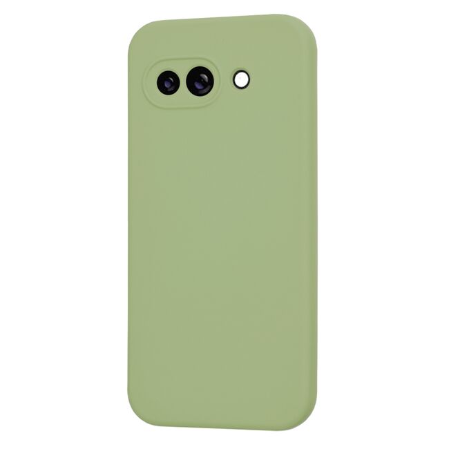 Husa pentru  Google Pixel 9A Liquid Silicone, subțire, captusita cu microfibra, anti amprentă, protectie cameră foto, Verde