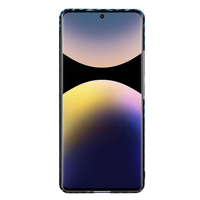 Husa pentru  Xiaomi Redmi Note 14 Pro+ Plus CarbonFiber UltraSlim, Lightweight, Albastru inchis