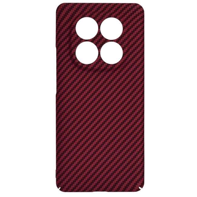 Husa pentru  Xiaomi Redmi Note 14 Pro+ Plus CarbonFiber UltraSlim, Lightweight, Bordeaux