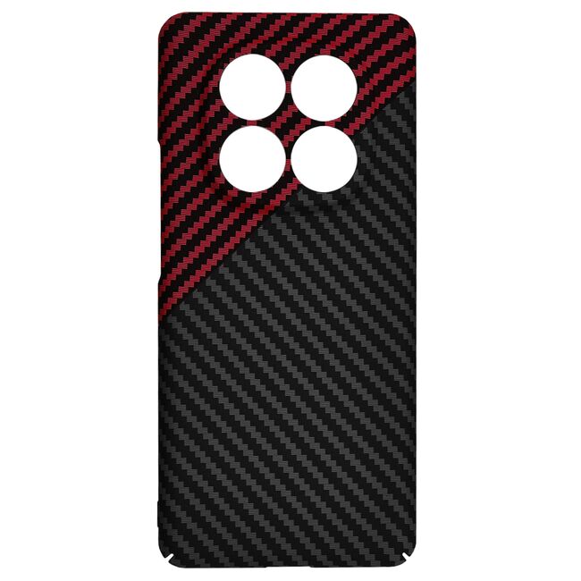 Husa pentru  Xiaomi Redmi Note 14 Pro+ Plus CarbonFiber UltraSlim, Lightweight, Rosu inchis