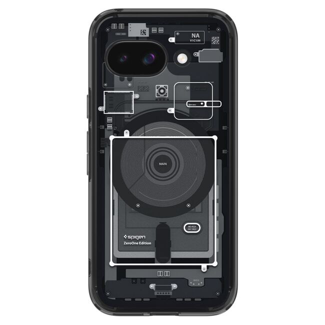 Husa pentru  iPhone 16e Spigen - Ultra Hybrid Zero One MagSafe - Negru royal