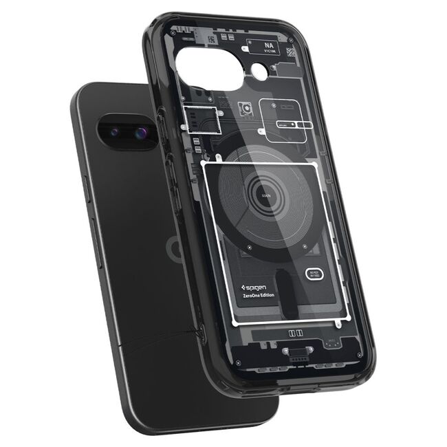 Husa pentru  iPhone 16e Spigen - Ultra Hybrid Zero One MagSafe - Negru royal